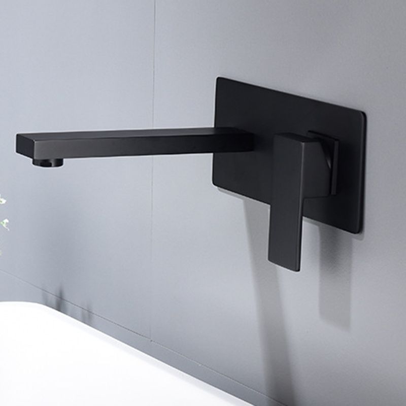 Modern 1-Handle Bathroom Sink Faucet 2 Hole Wall Mounted Bathroom Faucet Brass