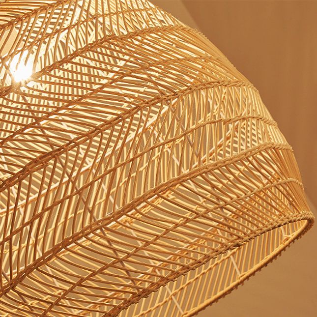 MODERNA SOSPENSIONE MIDERE INSUGNI A MANO LUCE RATTAN 1 Ciondolo Light