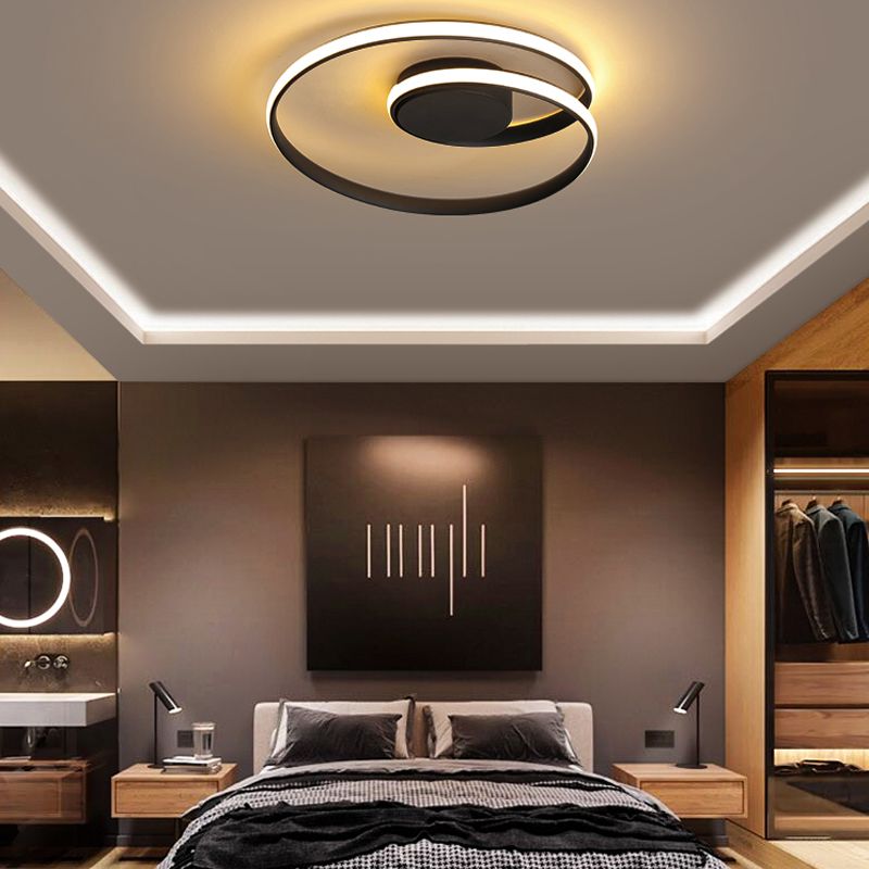 LED Ceiling Mounted Light Simplicity Flush Ceiling Light Fixtures with Silicone Shade