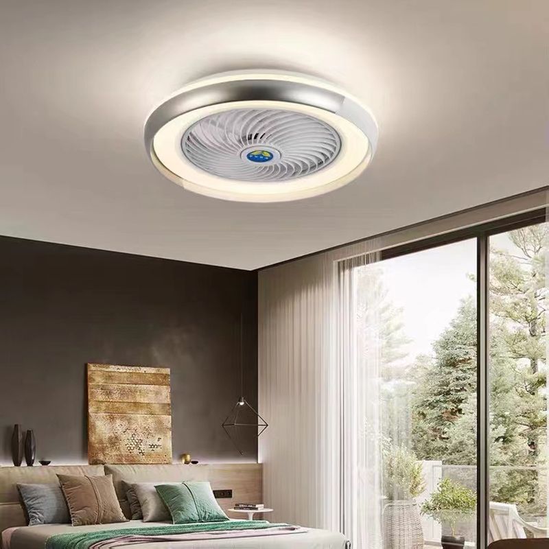 Metal Ceiling Fan Light Modern Style Ceiling Fan Lighting for Bedroom