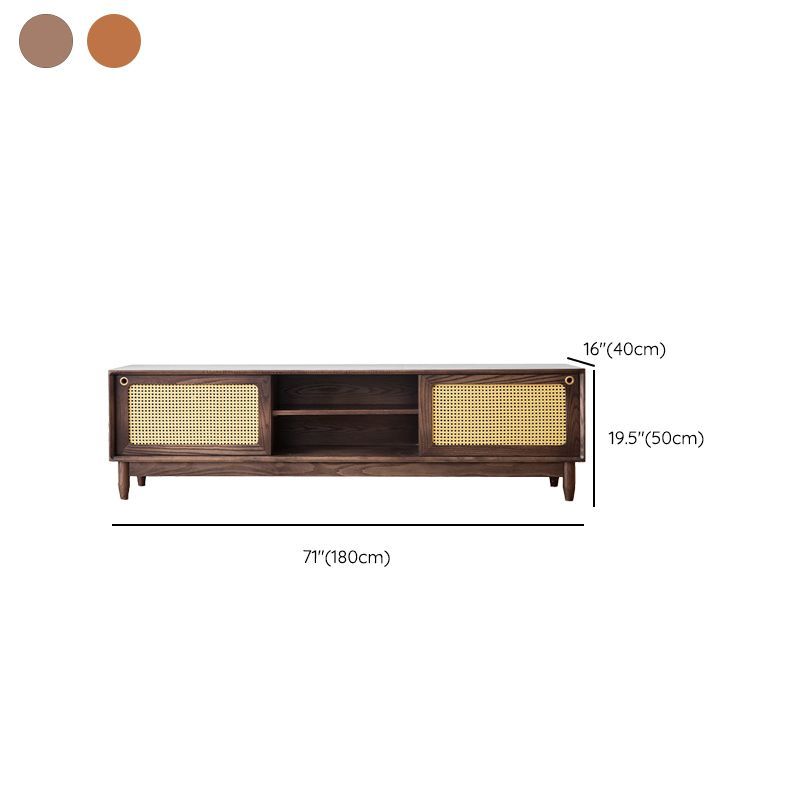 Solid Wood TV Media Stand Scandinavian TV Console for Living Room