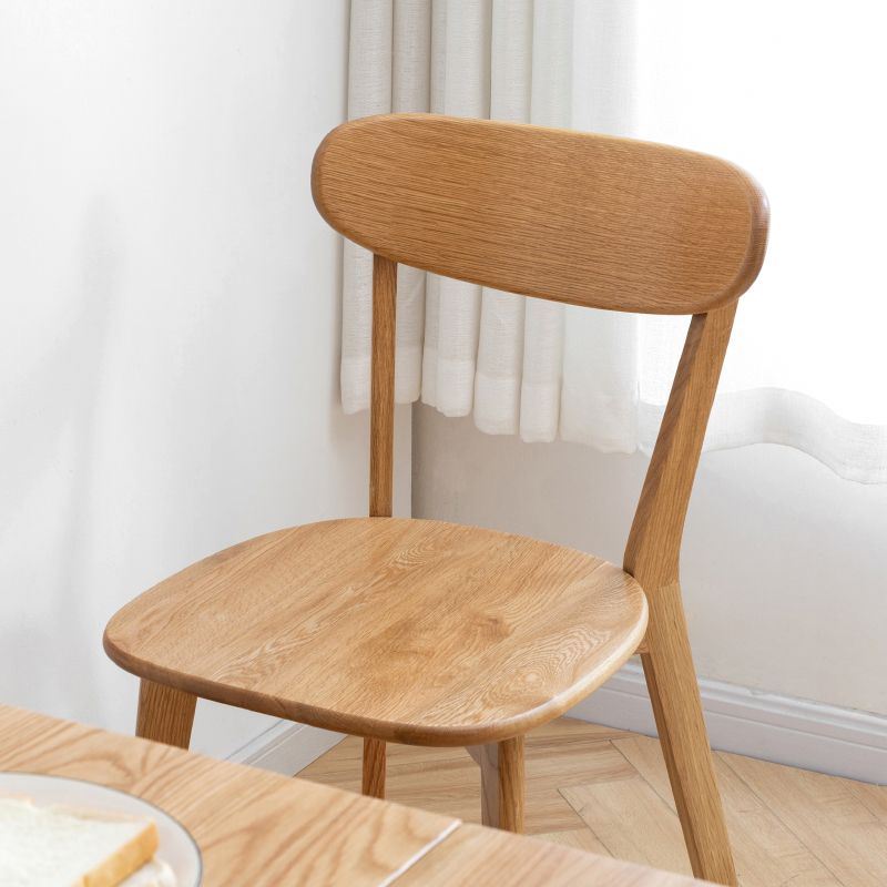 Scandinavian Style Dining Room Chair Wood Dining Side Armless Chair for Kitchen