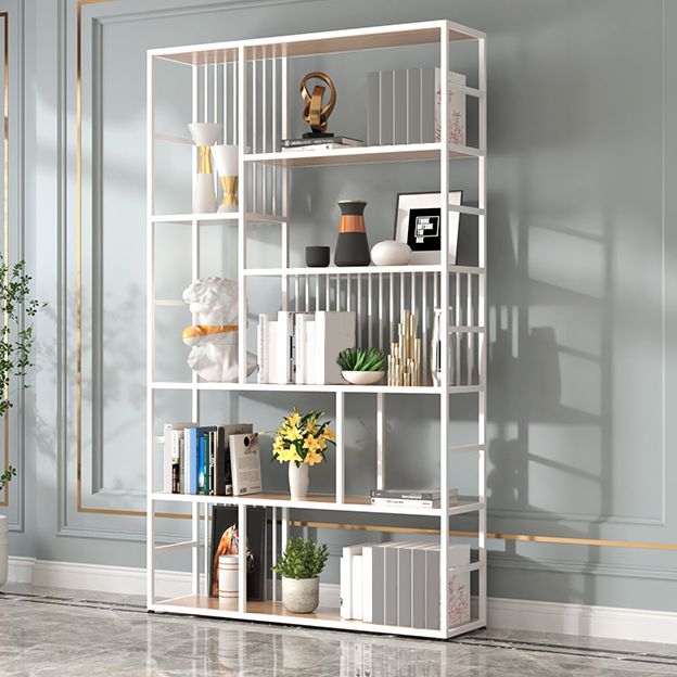 Metal Open Bookcase Scandinavian Bookshelf with Shelves for Office