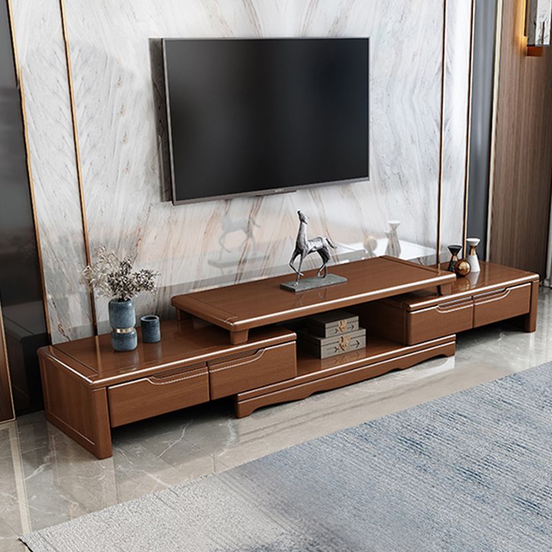 Wooden Stand Console Traditional Style Home TV Cabinet with Drawers