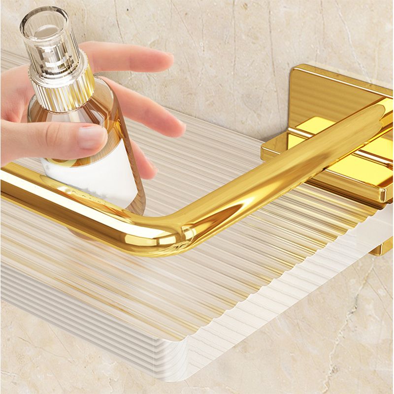 Modern Silver/Gold Bathroom Hardware Set Bath Shelf Bathroom Set