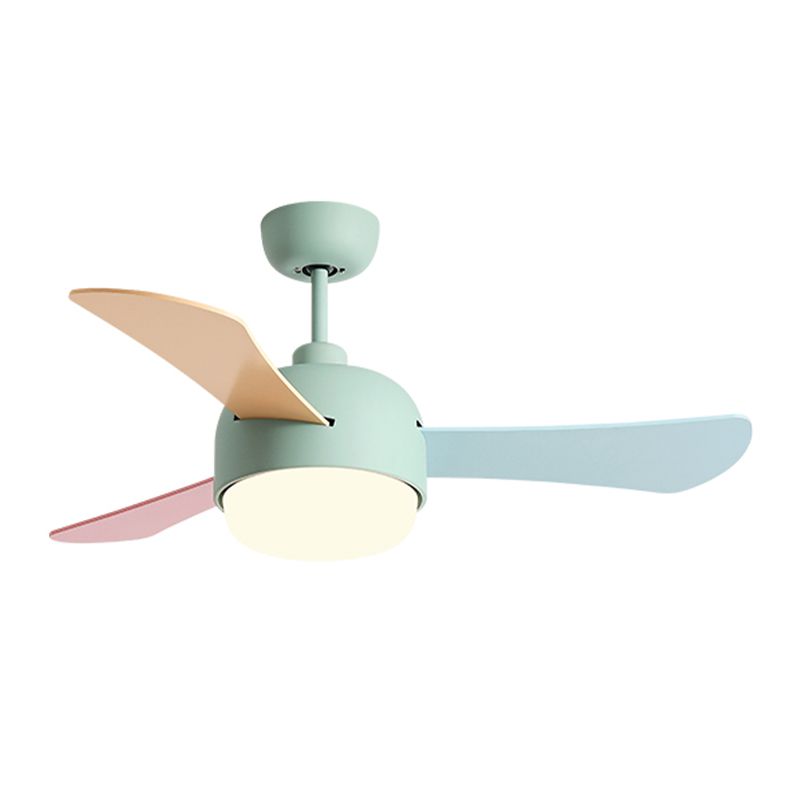 Metal Ceiling Fan Light Modern Style 1 Light Ceiling Fan Lamp for Children's Room