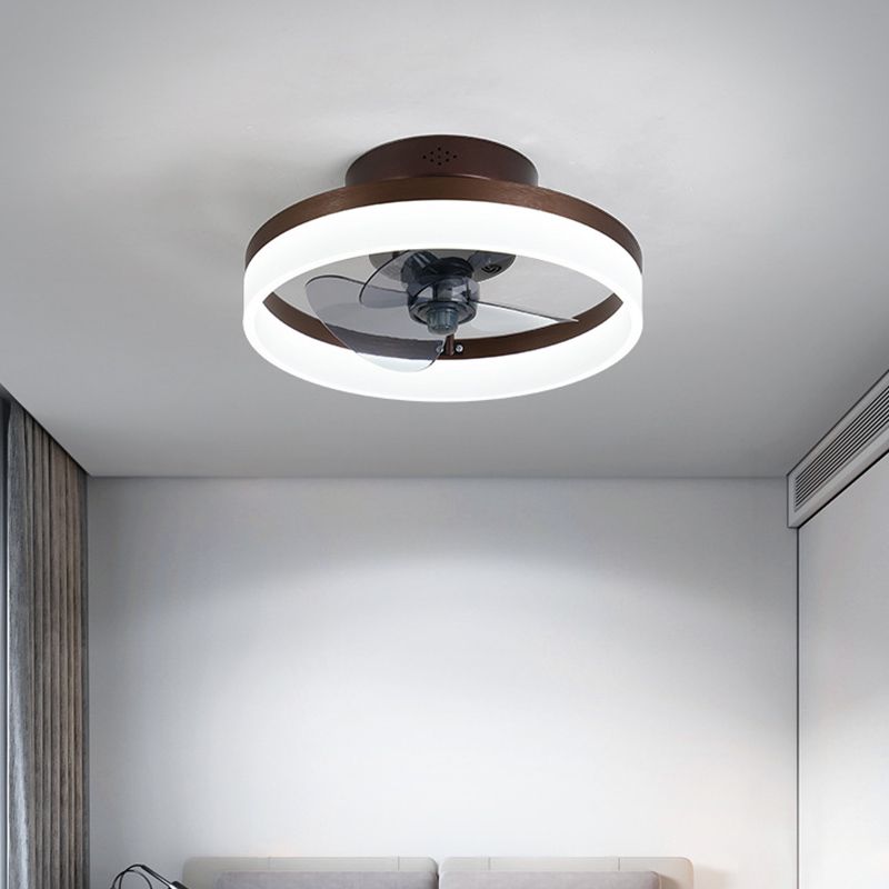 Éclairage de ventilateur de plafond de style moderne Métal 1 plafond léger lampe à fans pour chambre à coucher