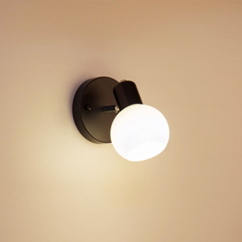 Ball-Shaped Wall Sconce Lighting Minimalist Style Glass Wall Mounted Light Fixture