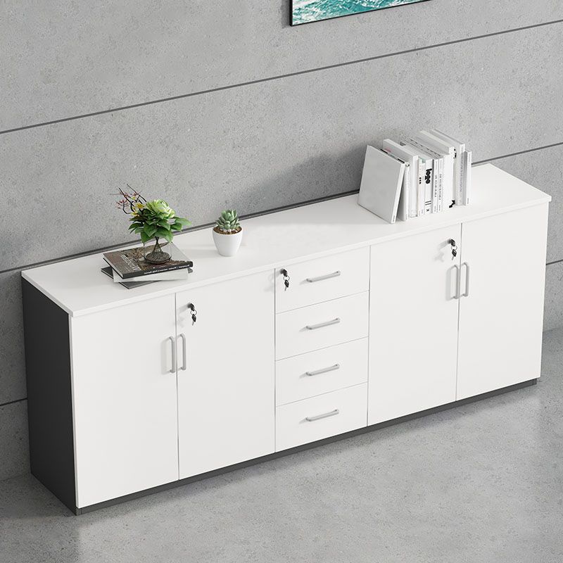 Nordic File Cabinet Contrast Panel Storage Shelves Metal Locking Drawers File Cabinet