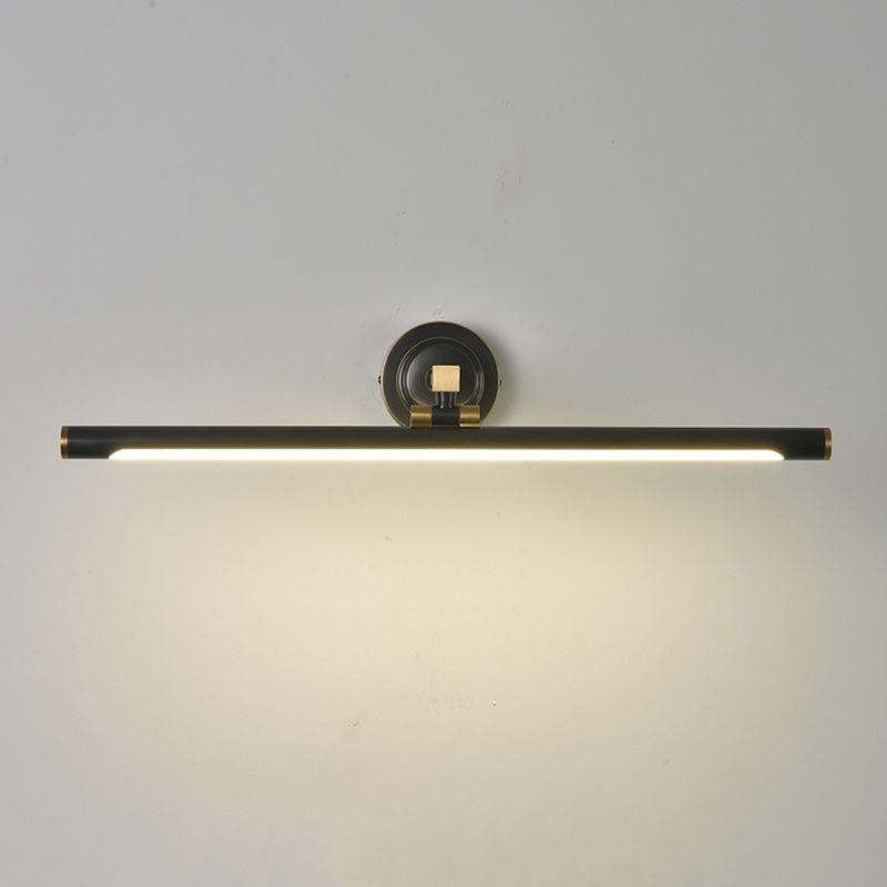 Metal Linear Shape Wall Lights Postmodern Style 1 Light Wall Mount Fixture for Bathroom