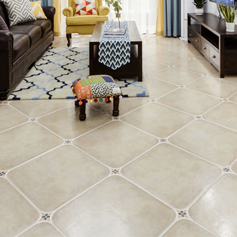 Traditional Style Slip Resistant Tile Matte Straight Edge Square Floor Tile