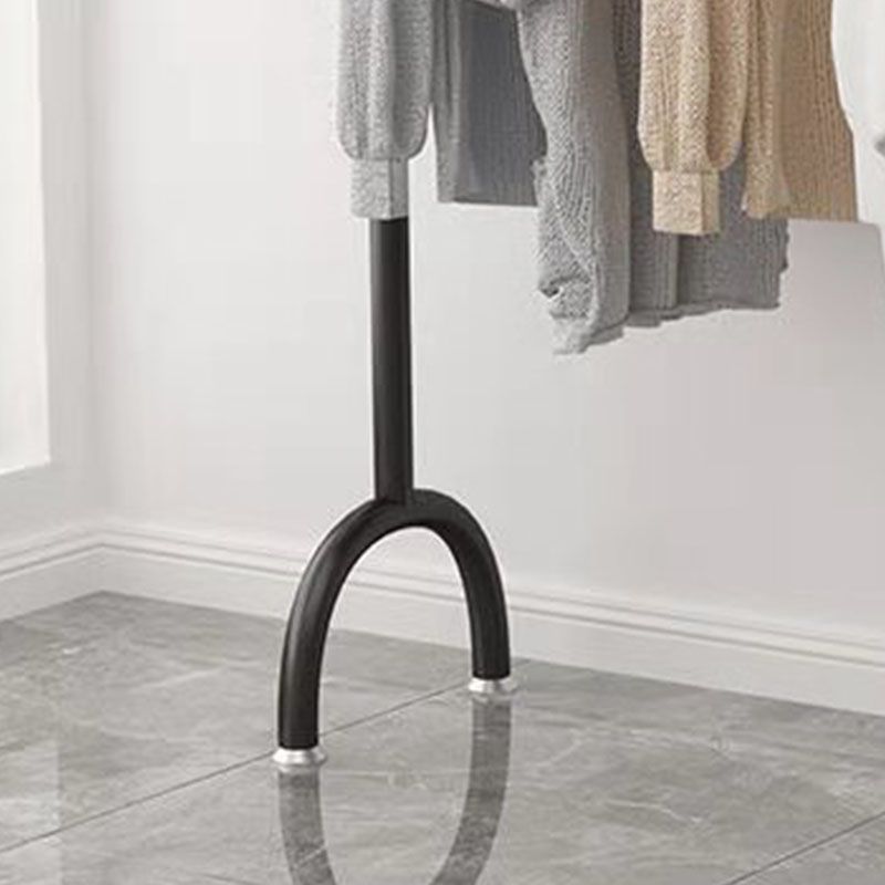 Modern Style Black Coat Rack Metal Frame Coat Hanger for Bedroom