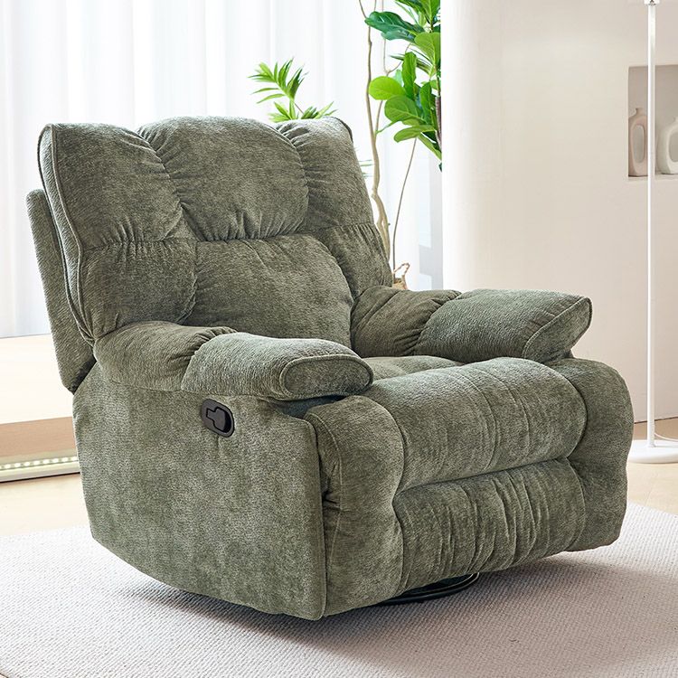 Swivel Rocker Standard Recliner Solid Color Manual-Handle Recliner Chair