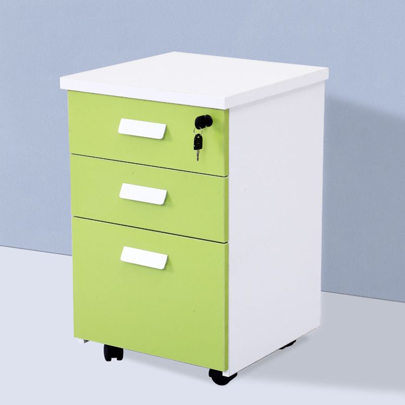 Modern Vertical Filing Cabinet Engineered Wood Filing Cabinet on Wheels