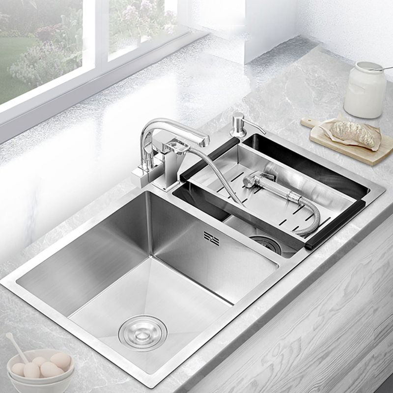 Single Bowl Kitchen Sink Stainless Steel Sink with Soap Dispenser