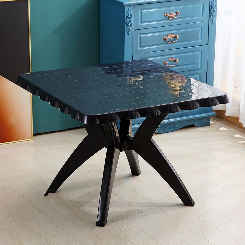 Modern Plastic Dining Table Outdoor Water Resistant Patio Table