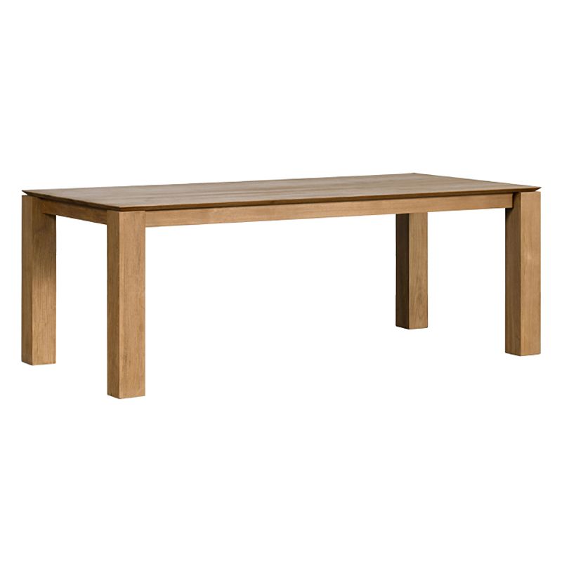 Modern Fir Wood Table for Restaurant Rectangle Dining Table with 4 Legs