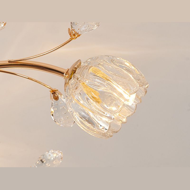 Modern Spherical Ceiling Flush Mount Lights Crystal Ceiling Light