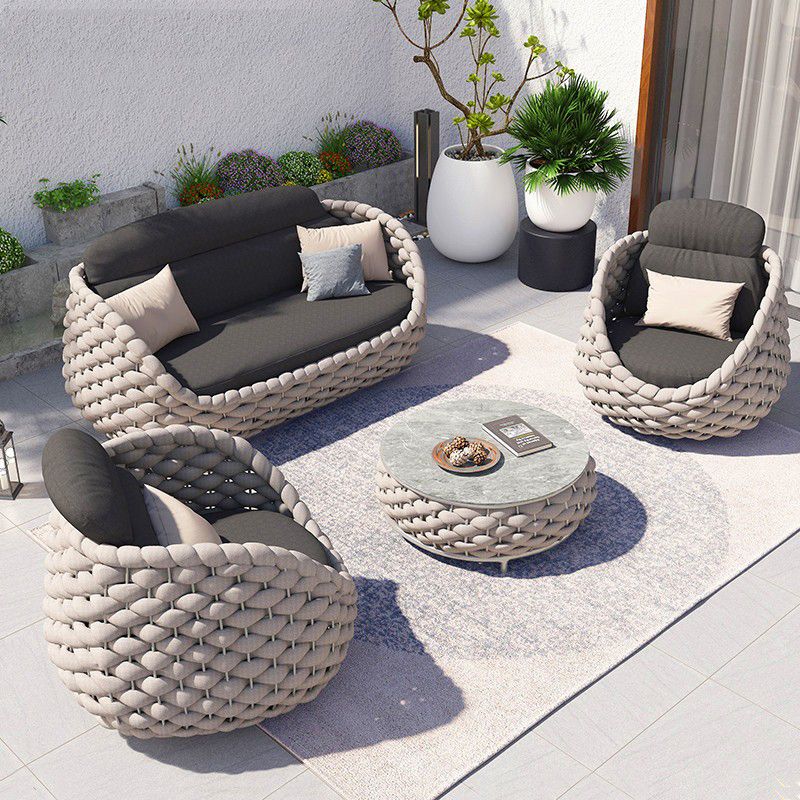 Metal Outdoor Patio Fade Resistant Sofa Patio Sofa  with Cushions