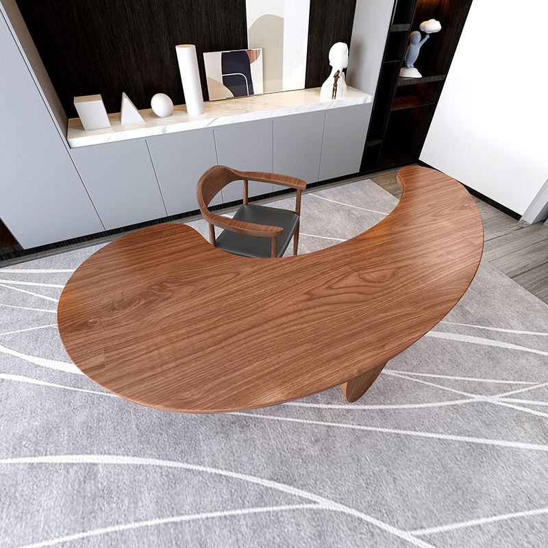 Modern Unconventional Shape Office Desk Solid Wood Writing Desk for Home