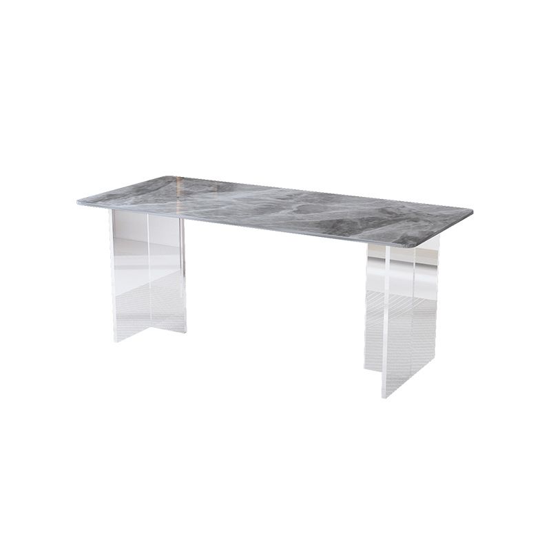 Modern Rectangle Office Working Table Sintered Stone Writing Desk