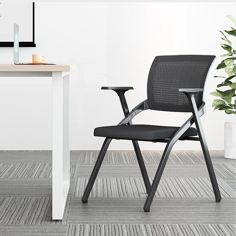 Modern Steel Conference Chair Mesh Chair with Armrest Desk Chair