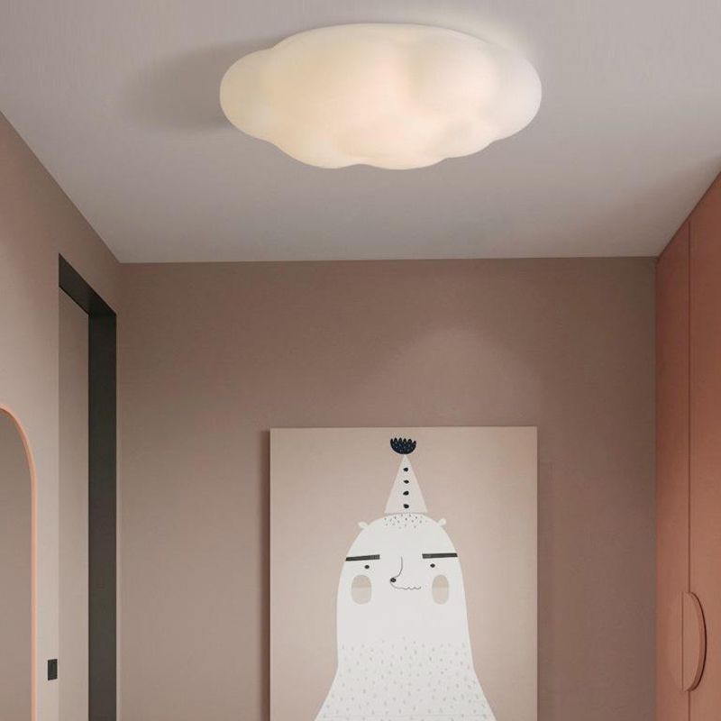 Single Modern White Flush Mount Lighting Acrylic Ceiling Light for Bedroom