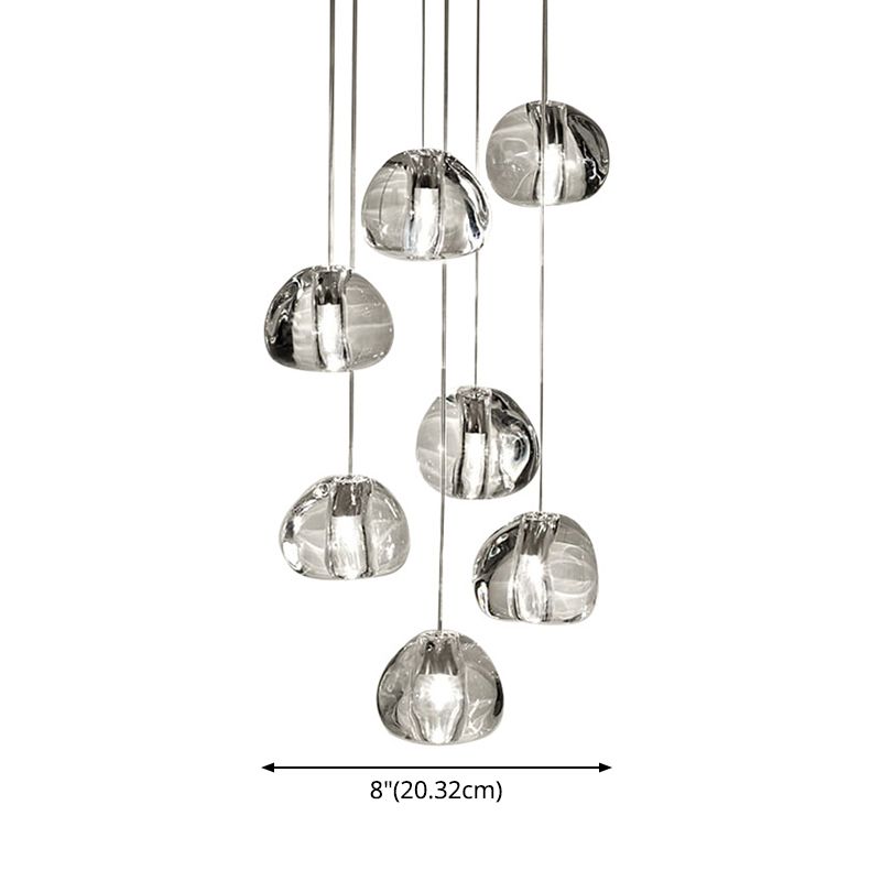 Heldere bubbelglas mini hanglamp moderne Noordse LED Round Trap Hanging Lamp