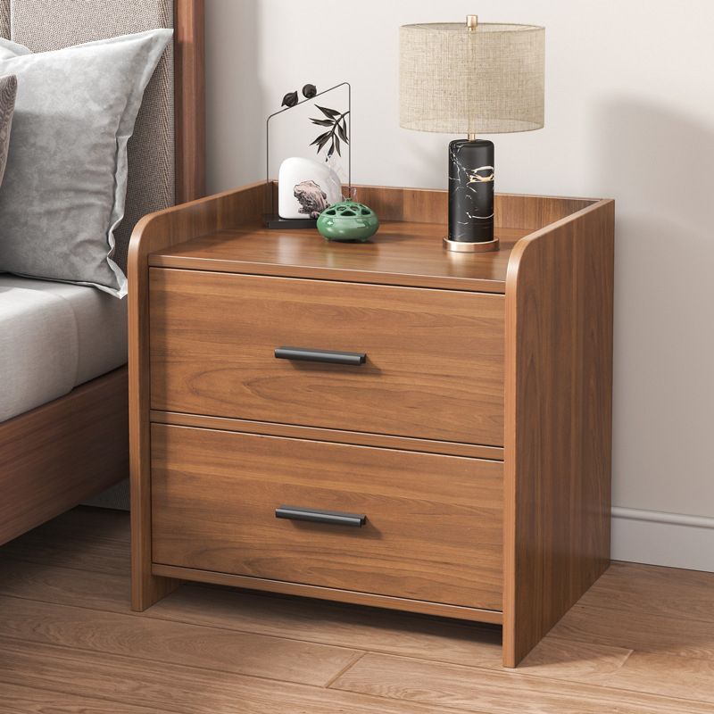 Contemporary Accent Table Nightstand Antique Finish Wood Bed Nightstand