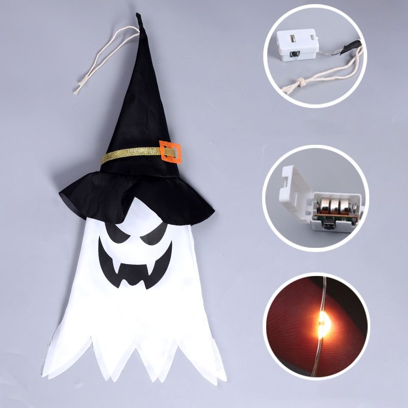 Halloween Element Decorative Lamp Modern Plastic Black LED String Light for Outdoor