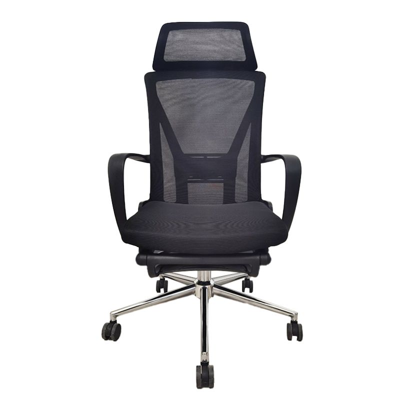 Modern Desk Chair Fixed Arms Task Chair with Wheels for Office