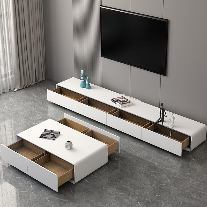 Nordic Simple Modern TV Cabinet Small Family Living Room Household Solid Wood TV Stand