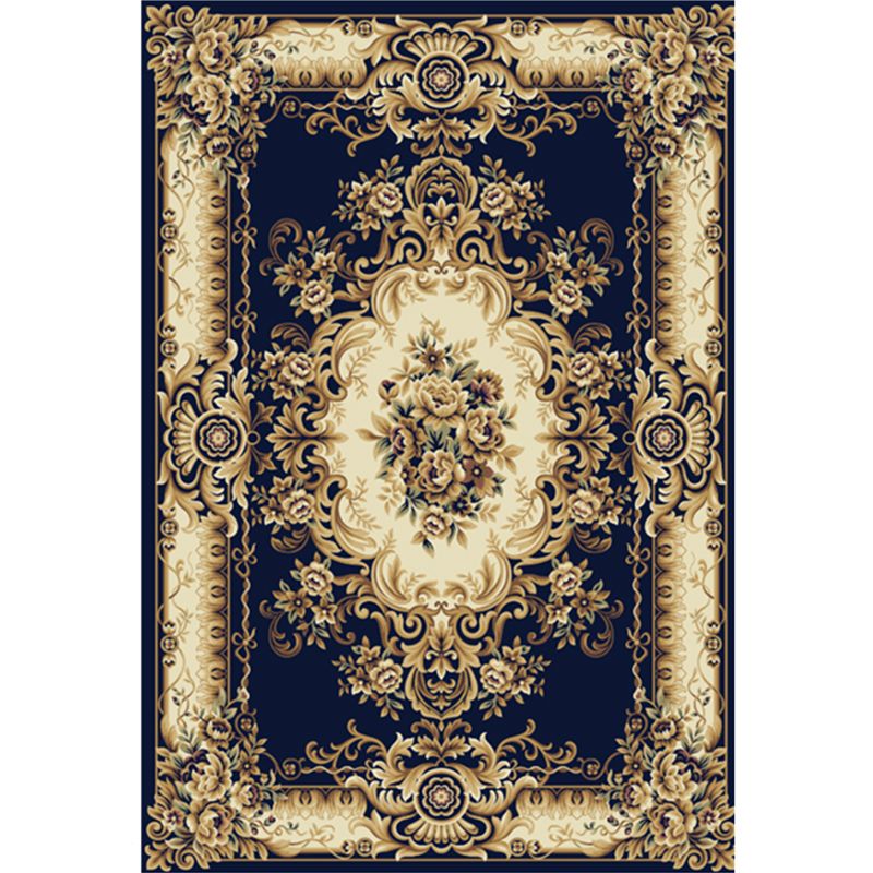 Beautiful Peony Print Rug Multi Color Classical Rug Polypropylene Non-Slip Machine Washable Stain Resistant Rug for Room