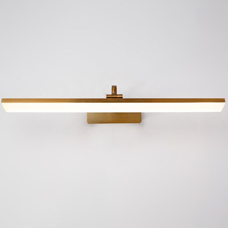 Cabeza ajustable Metal Baño de baño Luz de tocador Minimalismo moderno Luces de tocador de acrílico LED lineal