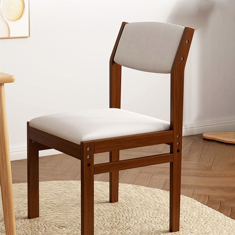 Modern Rubberwood Home Armless Dining Chairs Open Back Dining Side Chair, 1 Piece