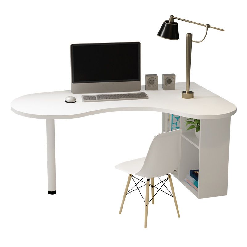 Modern Wooden Office Desk Cable Management Pedestal Writing Desk for Home