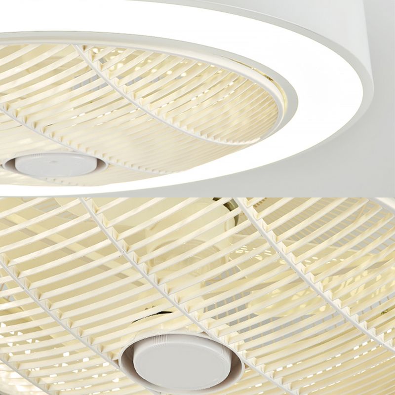 Moderno minimalista a led macaron ventola leggera luce circolare a soffitto circolare con ombra acrilica