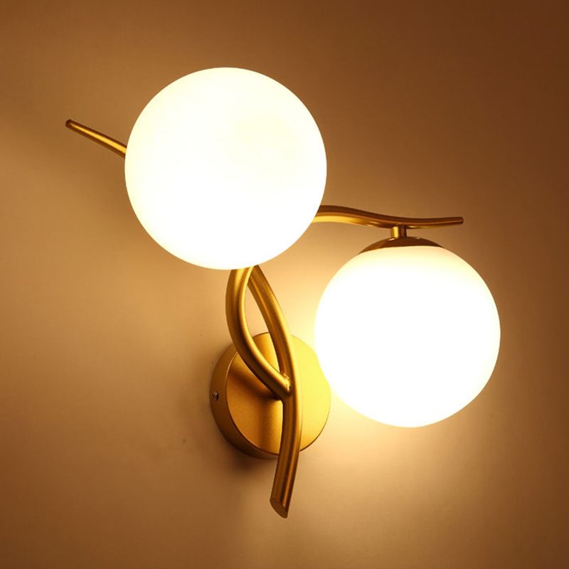 Industrial Glass Ball Shade Vanity Light Simple Wall Light Sconce for Washroom