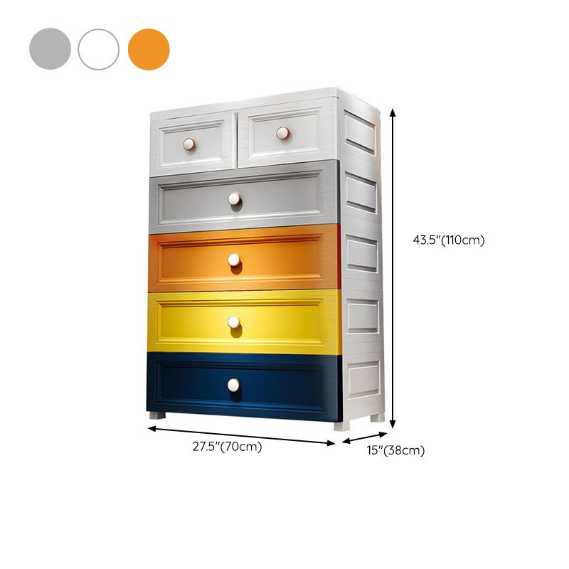 Ultra-Modern Vertical Kids Furniture Plastic Baby Dresser with Drawers