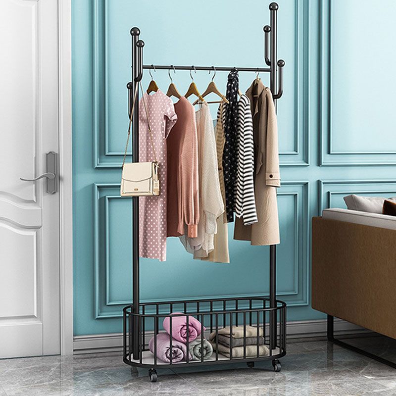 Contemporary Hall Stand Metal Shelving Included Free Standing Coat Rack