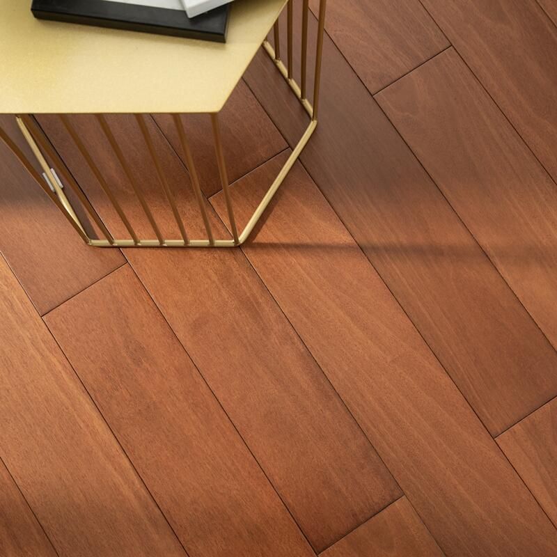 Contemporary Hardwood Deck Tiles Rectangle Solid Hardwood Flooring