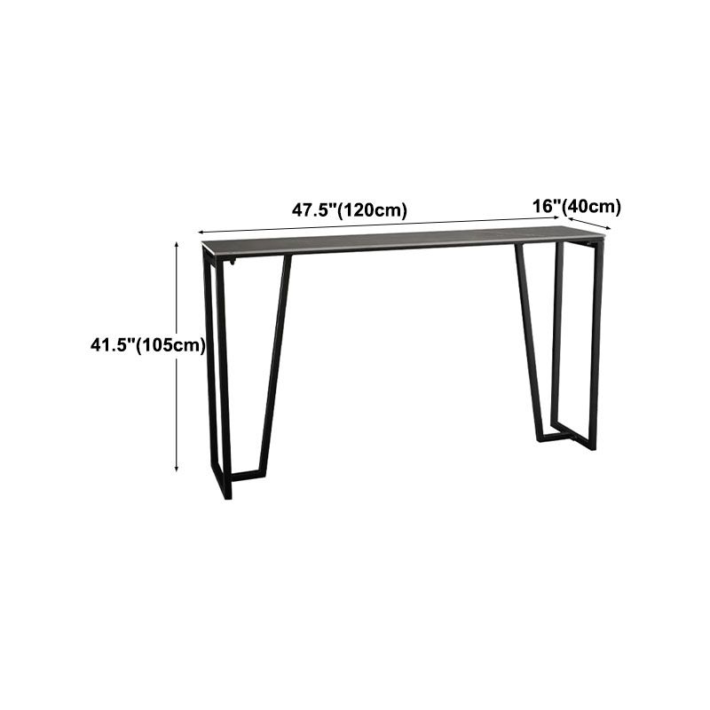 Table du comptoir supérieur rectangle Table de hauteur de 42 pouces industrielle pour salle à manger