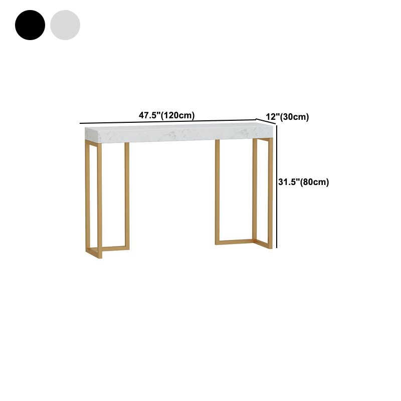 Glam Rectangle Console Table Stain Resistant for Outdoor Frame Console Sofa Table