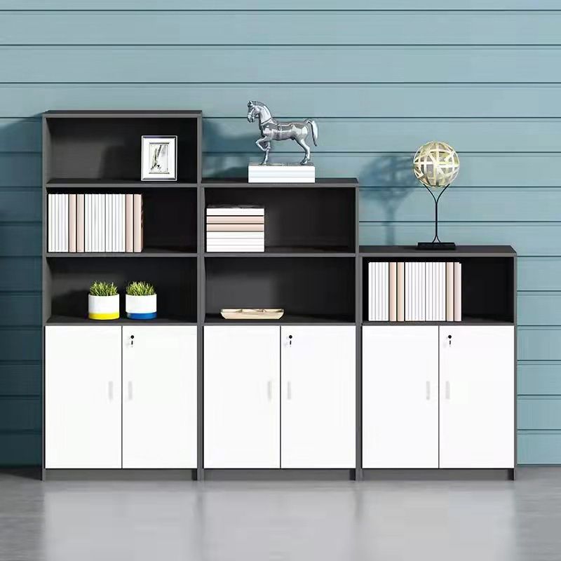 Industrial Style Vertical File Cabinet Locking Storage Wood Filing Cabinet