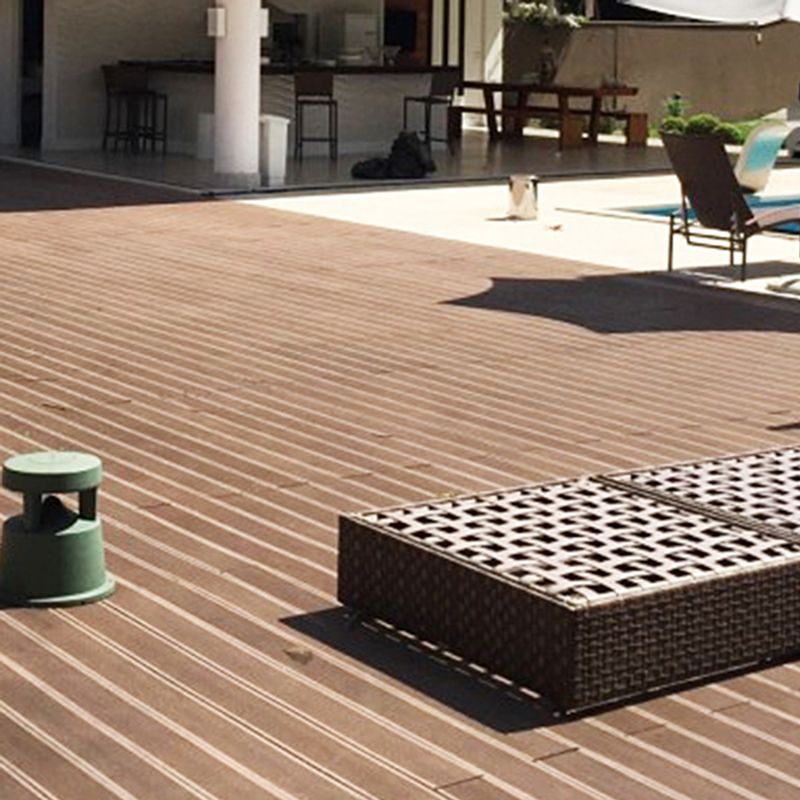 Modern Wooden Outdoor Striped Pattern Embossed Deck Plank Floor Board