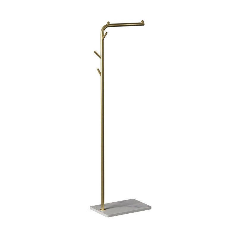 Luxurious Coat Rack Metal Solid Color Coat Rack with Marble Bottom