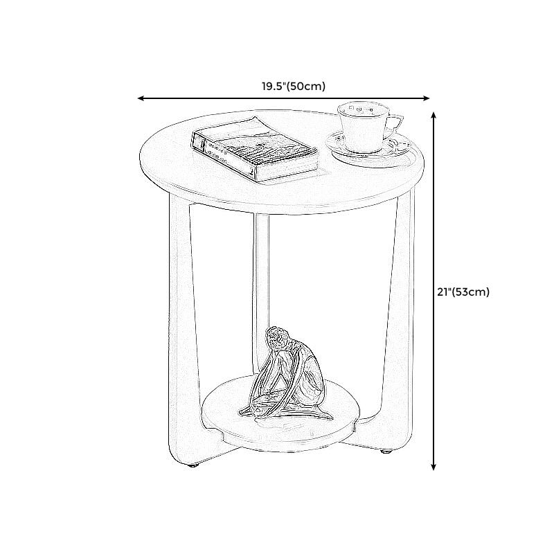 20.8"/22.8" Tall 3 Legs /4 Legs End Table Wood Round Side End Table for Living Room