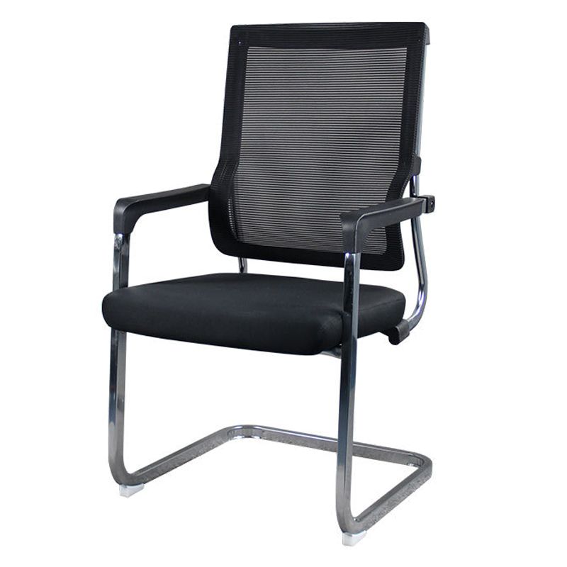 Modern Fixed Arms Office Chair Breathable AirGrid No Wheels Desk Chair