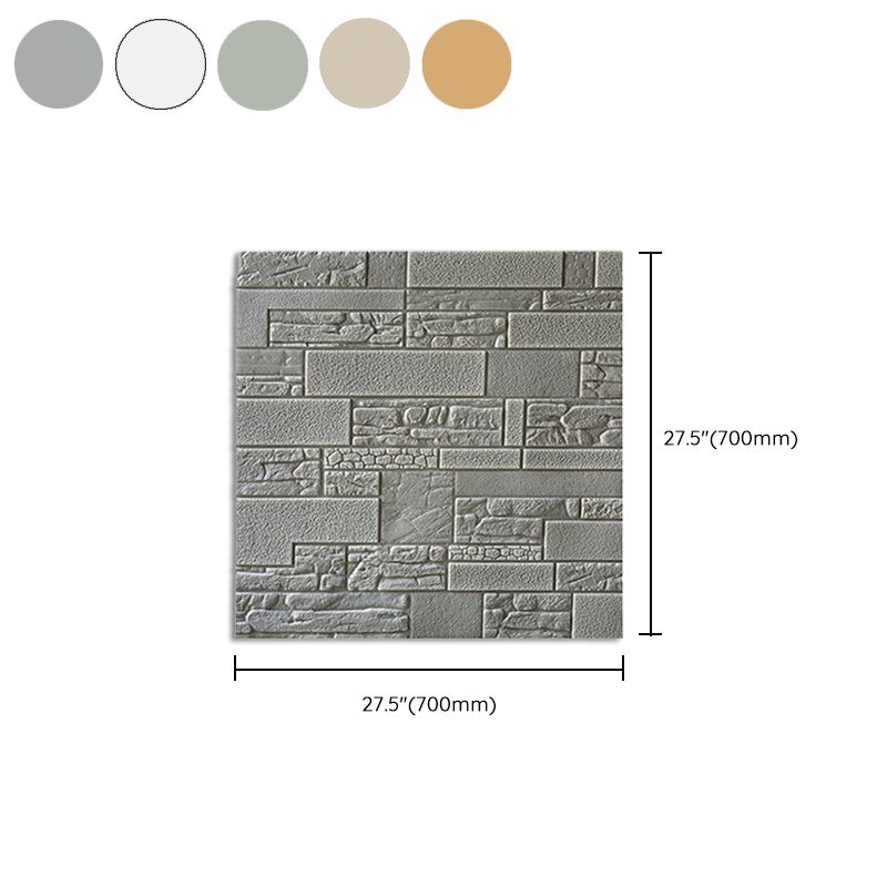 Modern Wall Tile PVC 3D Embossed Peel and Press Waterproof Indoor Wall Panel