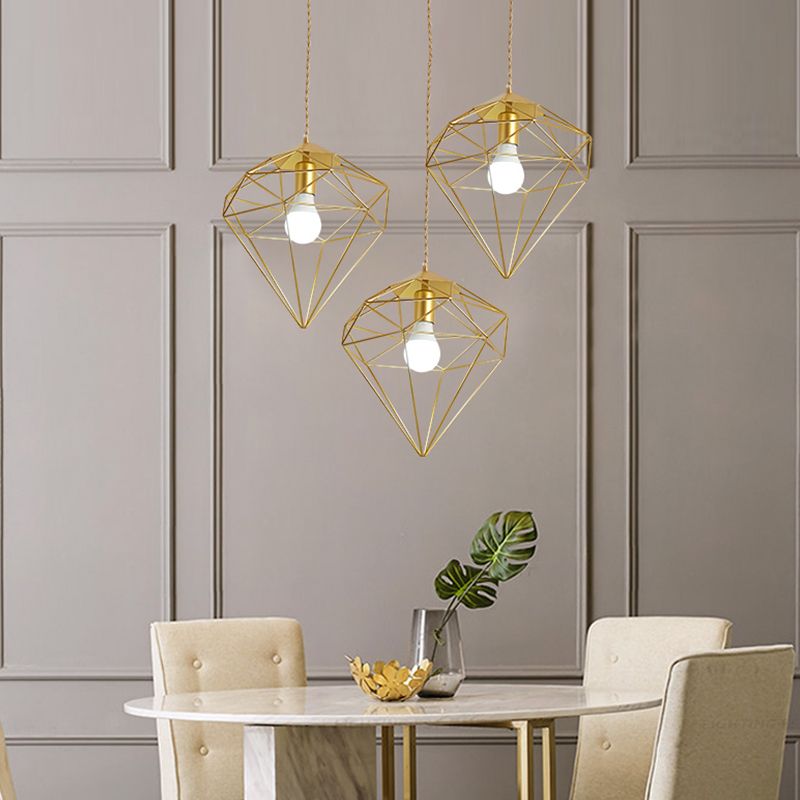 Geometric Hanging Light Modern Style Metal 1 Light Hanging Light Kit